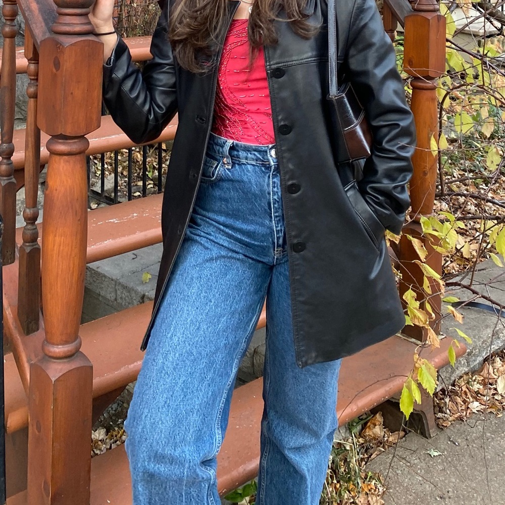 SOLD Zara hi rise straight leg jeans